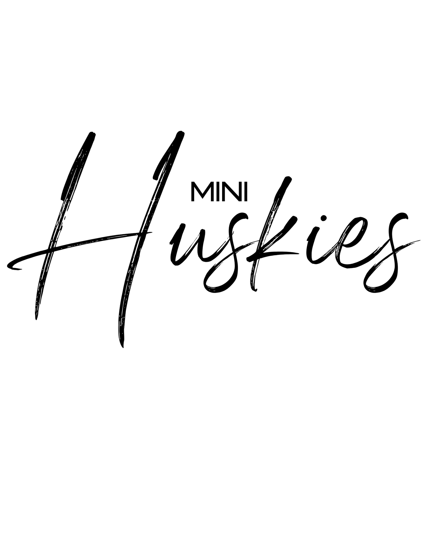 Mini Huskies Tshirt- Cursive Crew Neck Sweatshirt