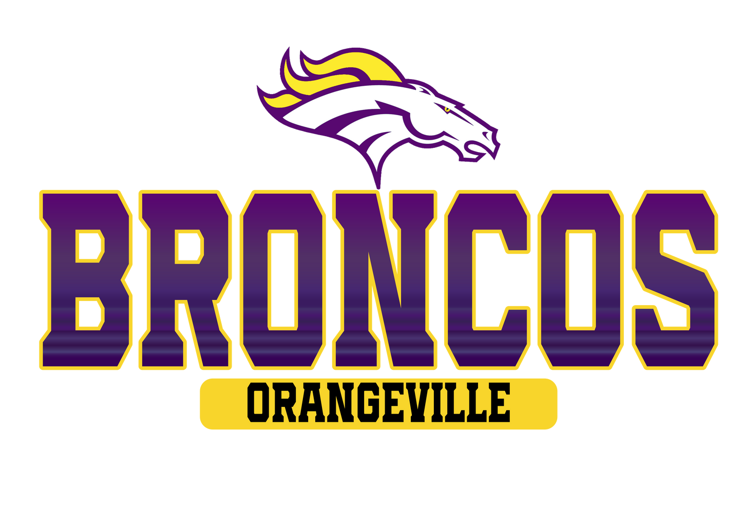 ORANGEVILLE BRONCOS TSHIRT Bronco Gradient