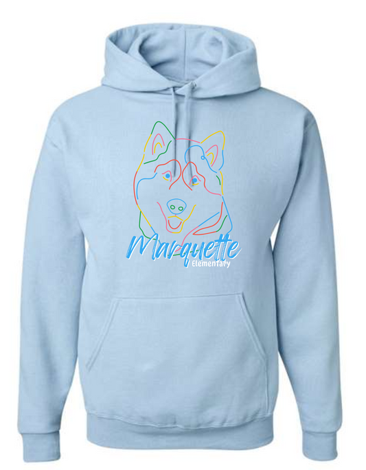 Mini Huskies- Colorful Husky Hoodie
