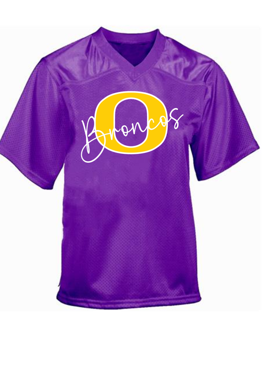 Football Jersey Cursive Bronco