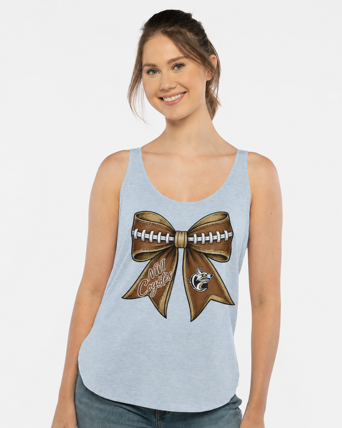 NWI Coyotes-Football Bow Tank