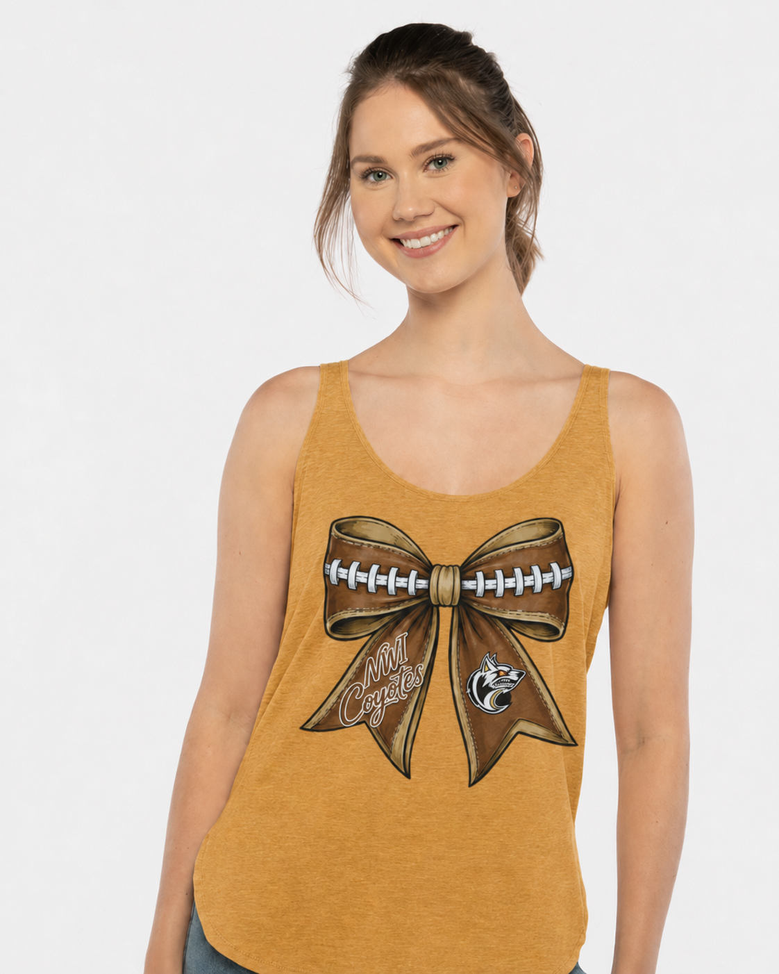 NWI Coyotes-Football Bow Tank