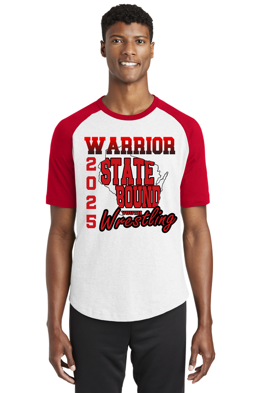 Warrior Youth Wrestling State Bound 2025- tshirt- **Choose Store Pick\ LOCAL PICK-UP shirts will be delivered to practice
