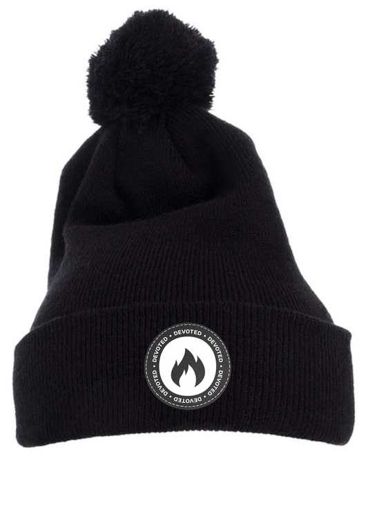 DEVOTED Pom-Pom Beanie