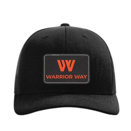 Warrior Way Patch Trucker Hat mockup